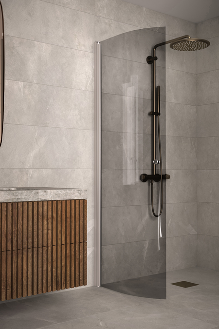 Curved hinged shower screen Classic 122