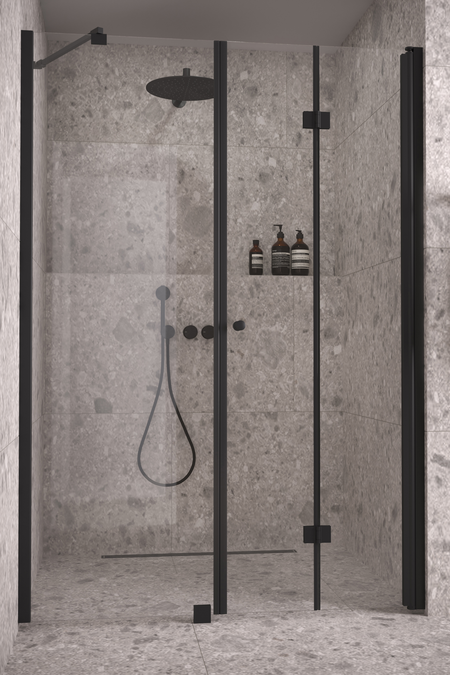 Alcove fitting with a fixed wall and folding door Classic 142 (101+103)