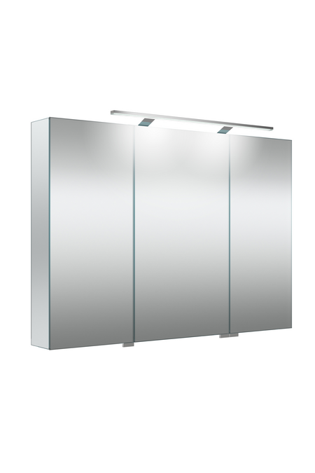 Three door mirror cabinet with top lighting Modena Q07