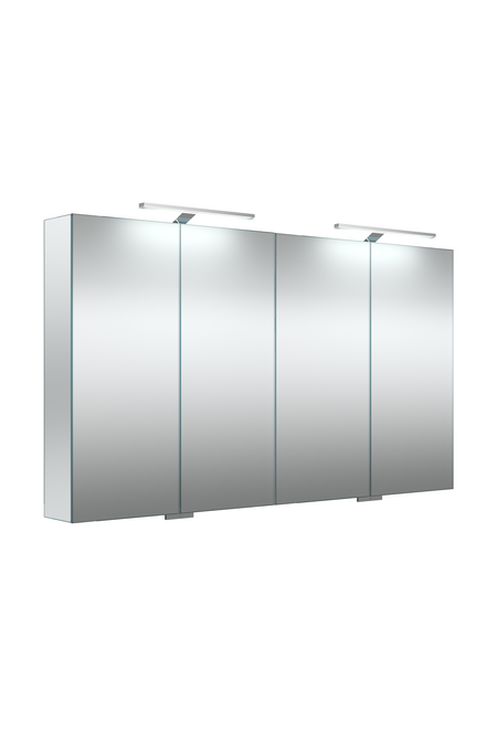Four door mirror cabinet with top lighting Modena Q08