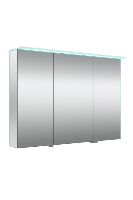 Three door mirror cabinet with light visor Modena Q12