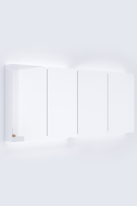 Four door mirror cabinet with diffused lighting Modena Q16