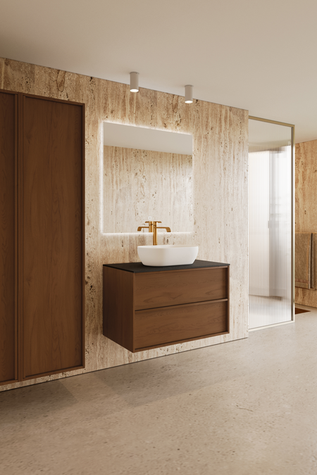 Cabinet with oval countertop basin Casa H12