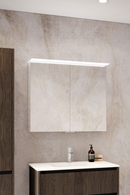 Two door cabinet with light visor Modena Q11