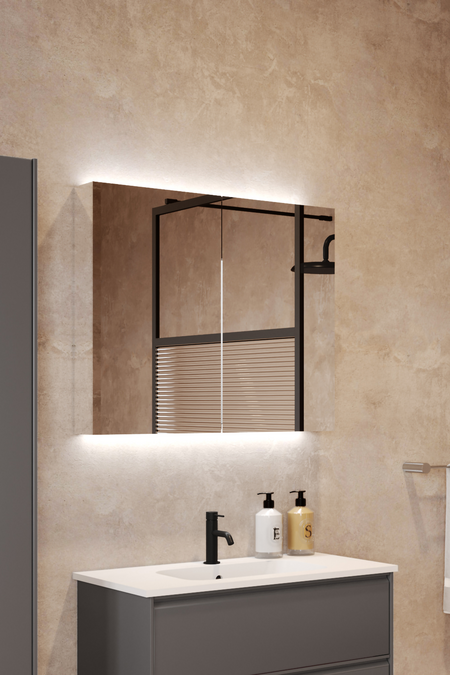 Two door cabinet with diffused lighting Modena Q15