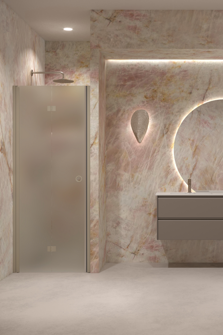 Folding shower door with magnet locking Forma 383