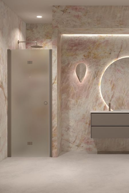 Folding shower door with magnet locking Forma 383