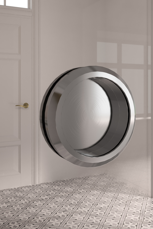 Round sliding door handle