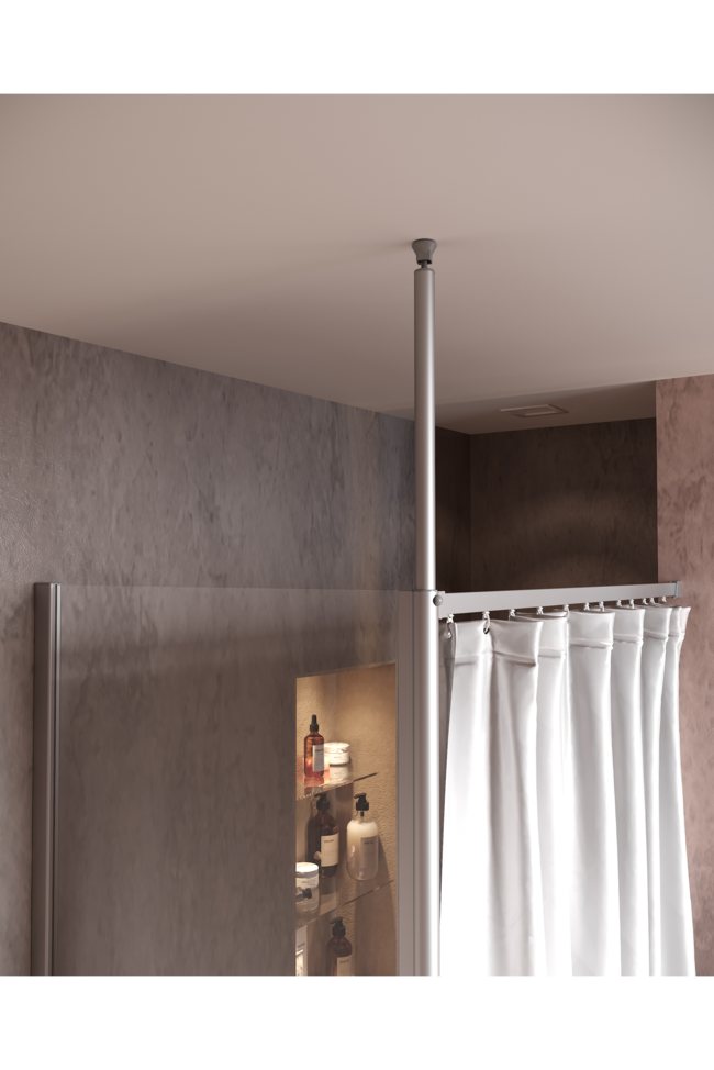 Straight shower curtain rail