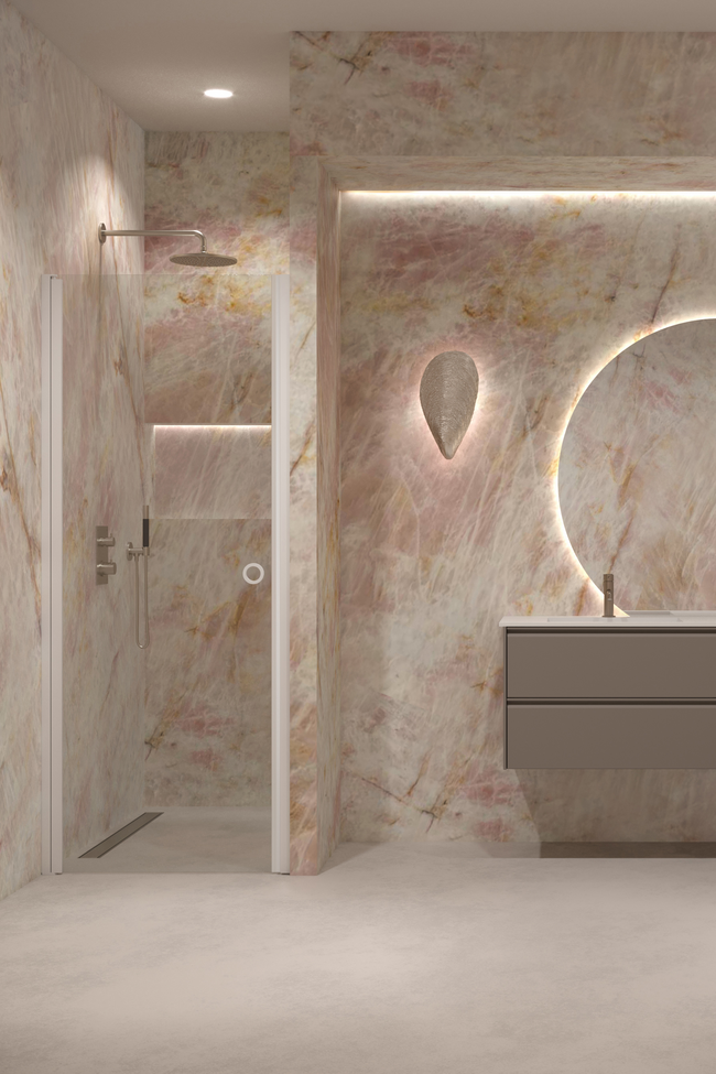 Shower door with magnet locking Forma 382