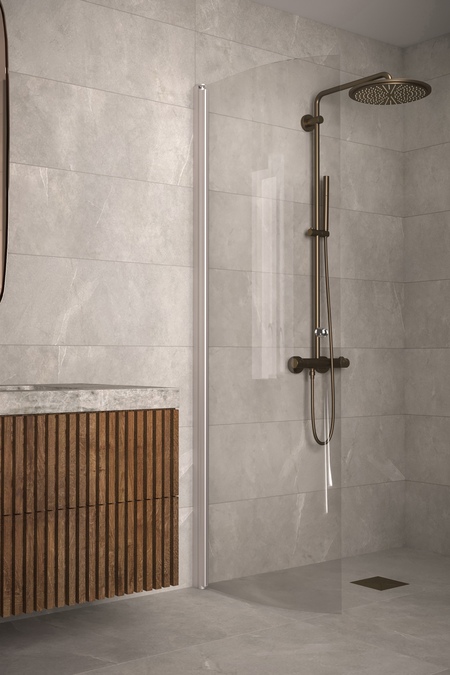 Curved hinged shower screen Classic 122