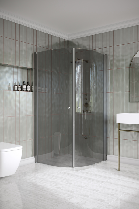 Curved shower enclosure with hinged doors Classic 155 (122x122)