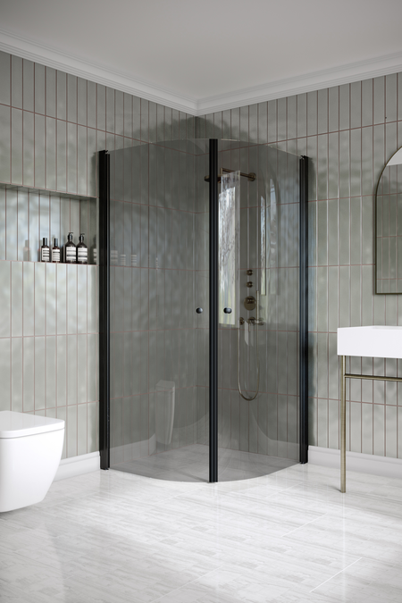 Curved shower enclosure with hinged doors Classic 155 (122x122)
