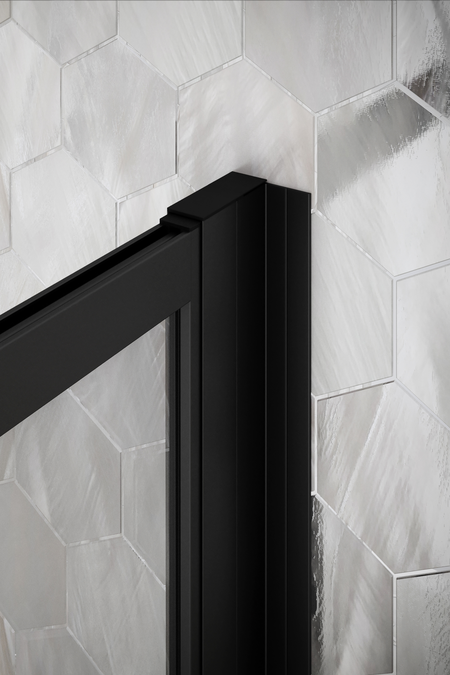 Extension profile for Bläk-series fixed shower screens, standard height Extension profile (+40 mm)