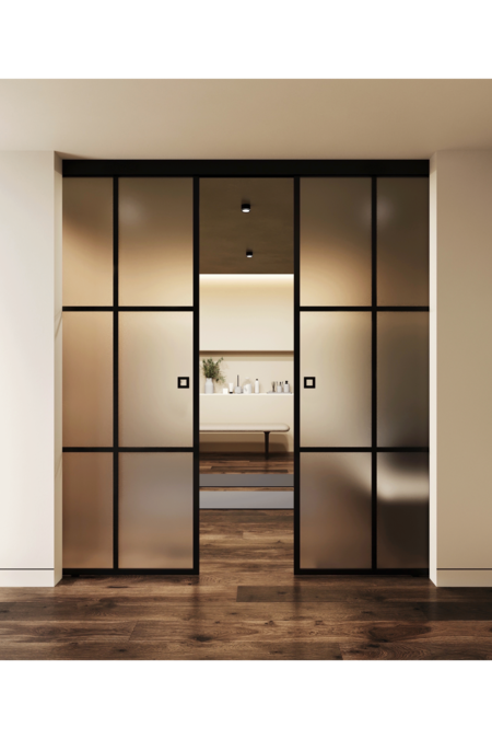 Wall mounted double sliding doors with soft closing Inne W2P Paris