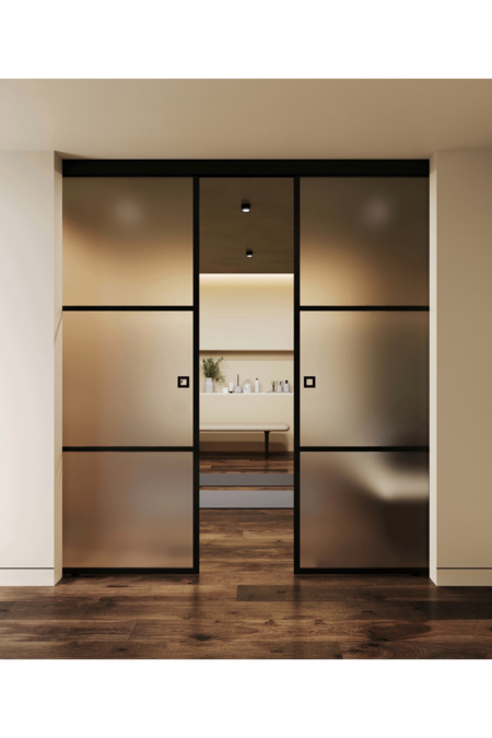 Ceiling mounted double sliding doors with soft closing Inne C2T Tokyo