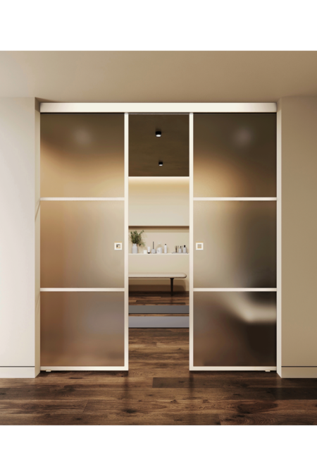 Ceiling mounted double sliding doors with soft closing Inne C2T Tokyo