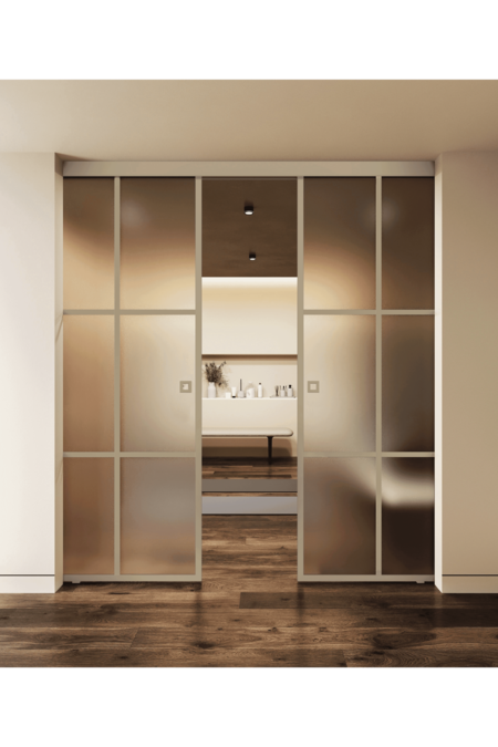 Wall mounted double sliding doors with soft closing Inne W2P Paris