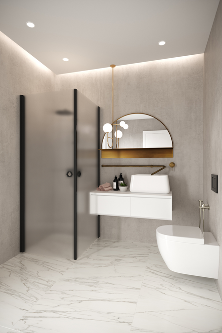Shower enclosure with hinged doors Forma 372