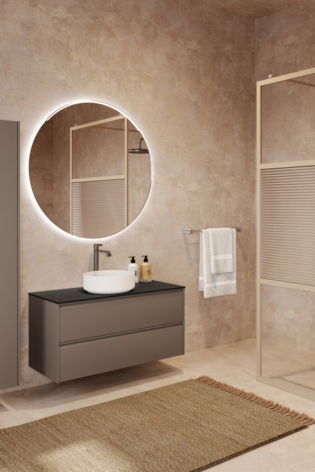 Cabinet with round countertop basin Luna L08