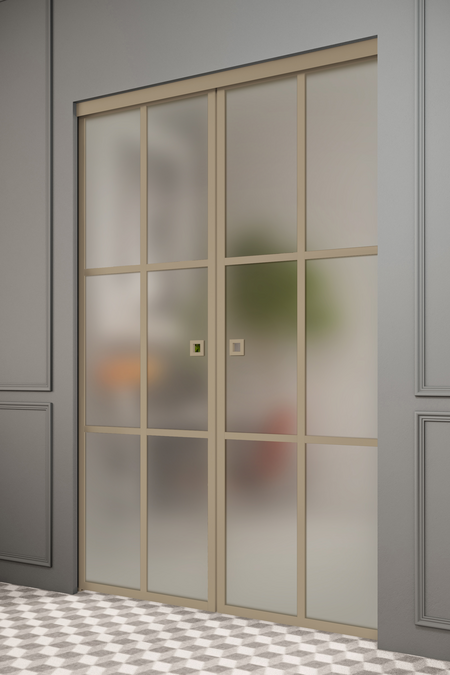 Double pocketdoors with soft closing Inne P2P Paris