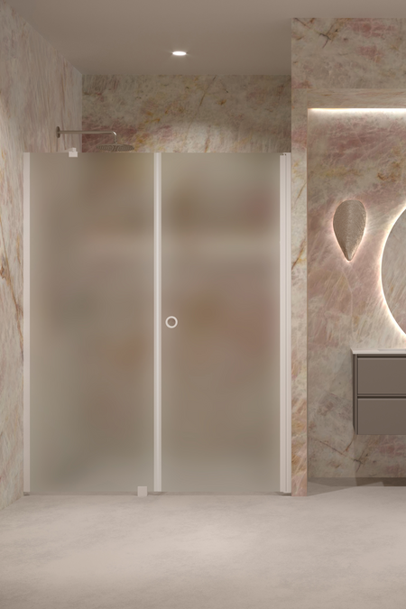 Alcove fitting with a fixed wall and hinged door Forma 317