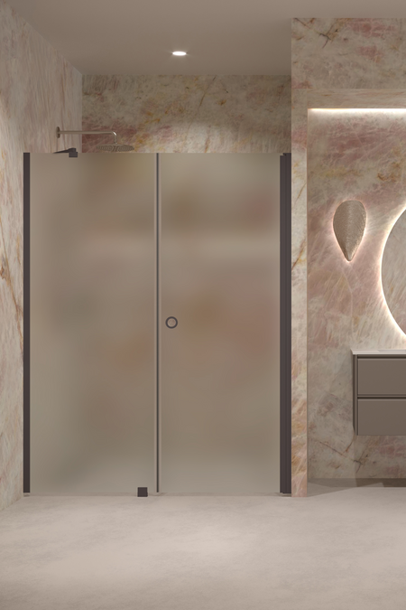 Alcove fitting with a fixed wall and hinged door Forma 317
