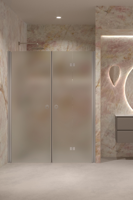 Alcove fitting with a hinged and a folding door Forma 322