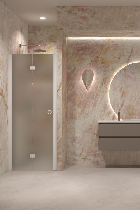 Folding shower door with magnet locking Forma 383