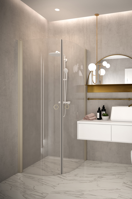 Showercorner curved double doors Forma 386