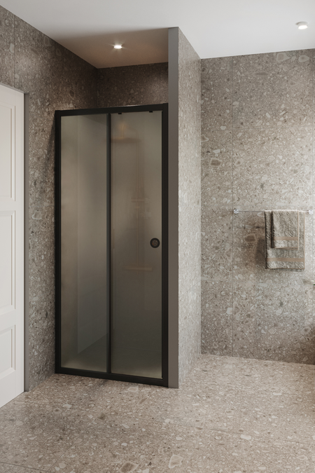 Alcove fixture with a fixed wall and sliding door Forma 462