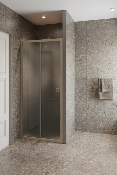 Alcove fixture with a fixed wall and sliding door Forma 462