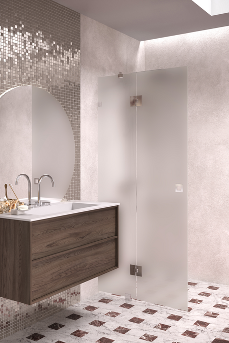 Hinged shower screen with a fixed part Vetro 514