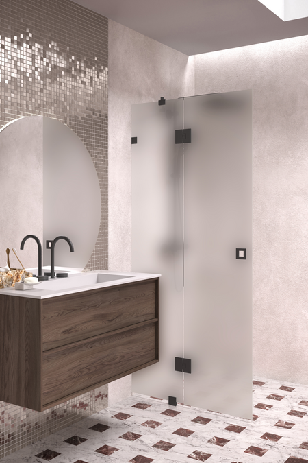 Hinged shower screen with a fixed part Vetro 514