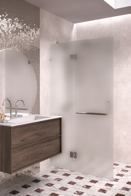 Hinged shower screen with a fixed part Vetro 521