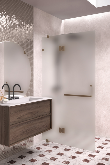 Hinged shower screen with a fixed part Vetro 521