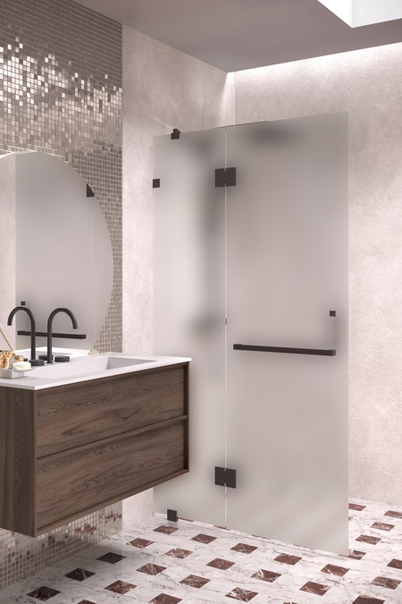 Hinged shower screen with a fixed part Vetro 521