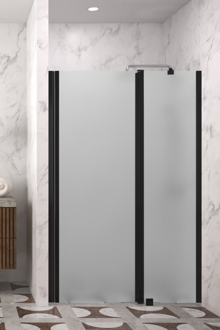 Hinged shower door with a fixed part and magnet locking Infinia 235 (214+219)