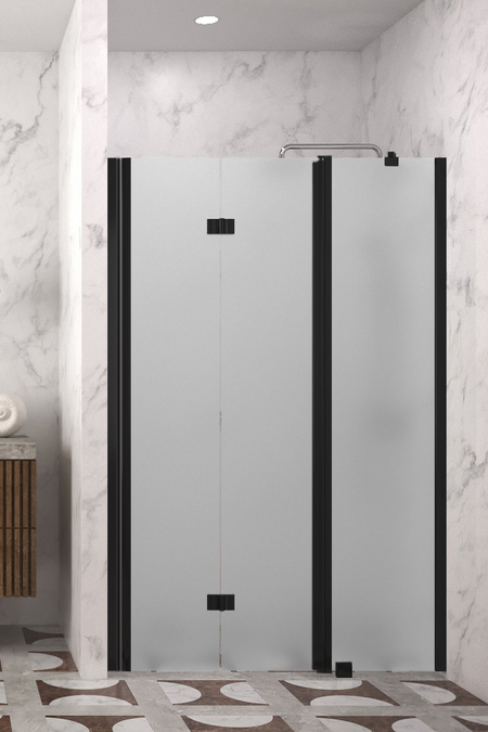 Folding shower door with a fixed part and magnet lock Infinia 236 (215+219)